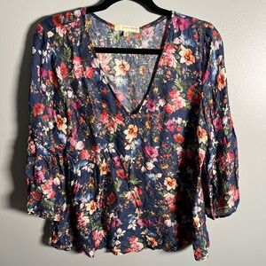Lavender‎ Brown Silk Blend Blouse- Medium